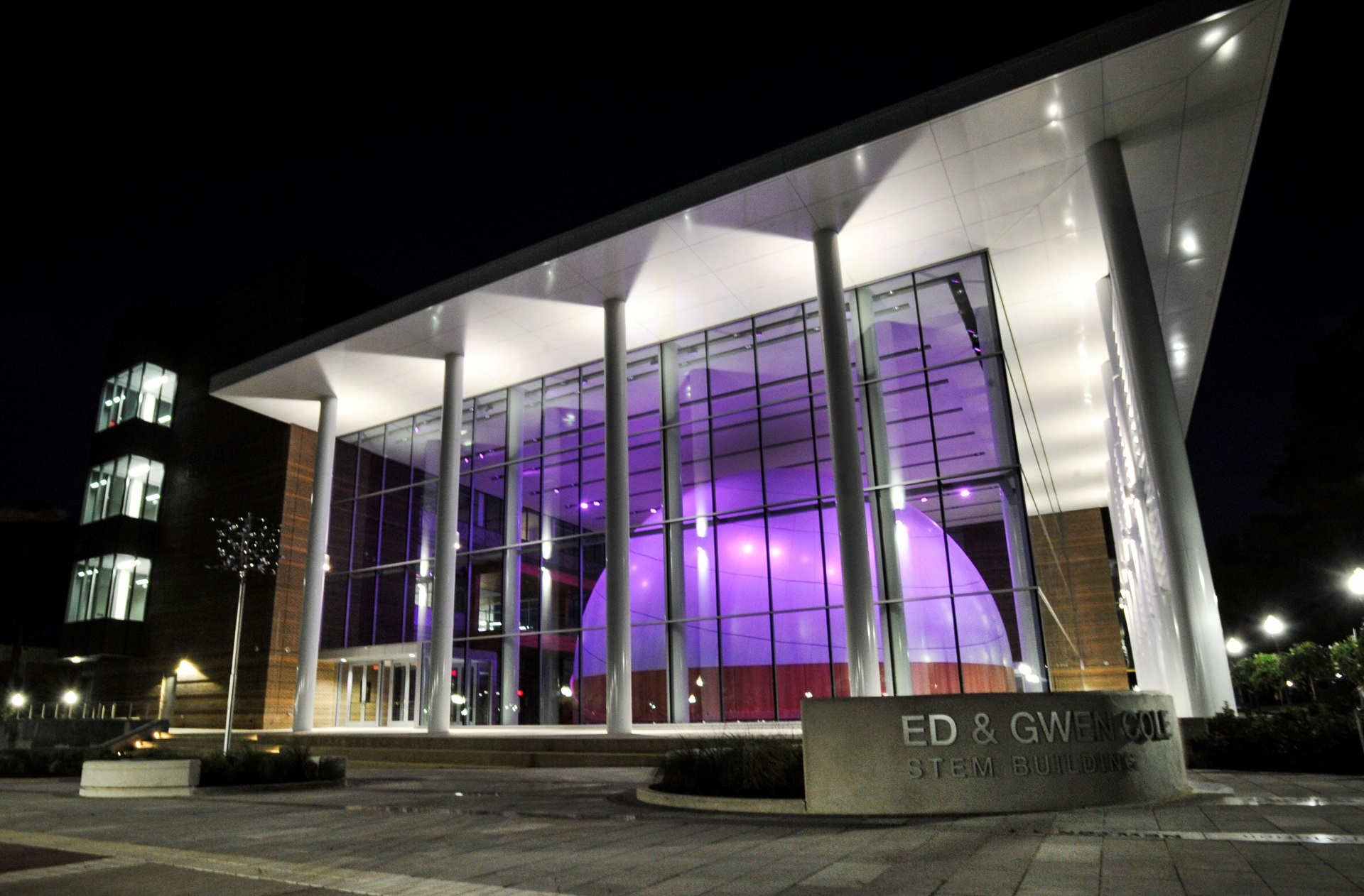 Exterior shot of the Cole STEM building.